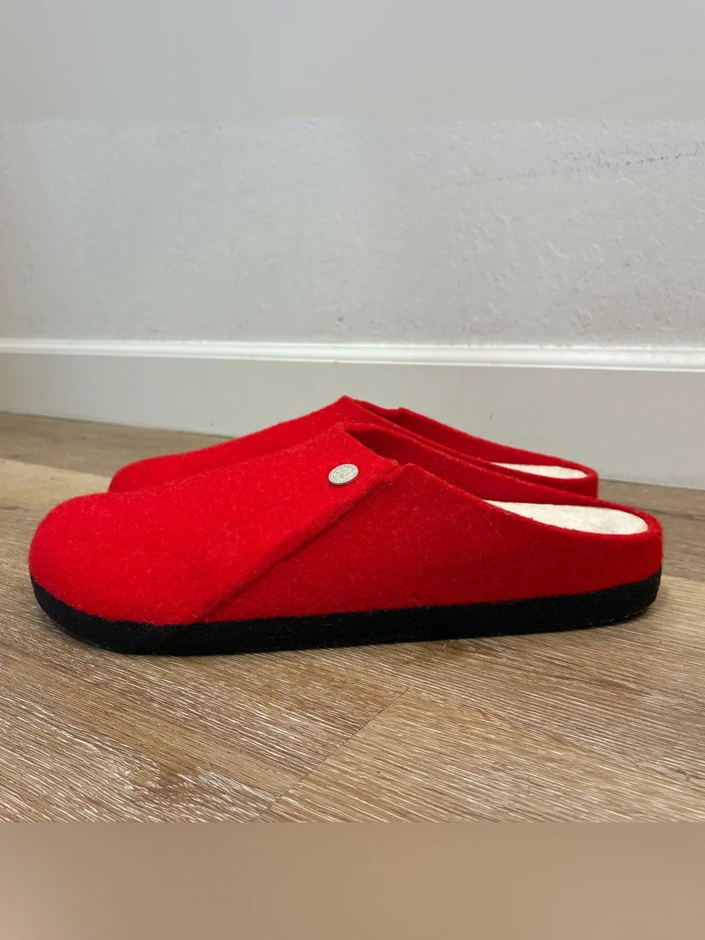 Birkenstock Zermatt Slippers Wool in The Vibrant Active Red Shoes US 12 EU 45